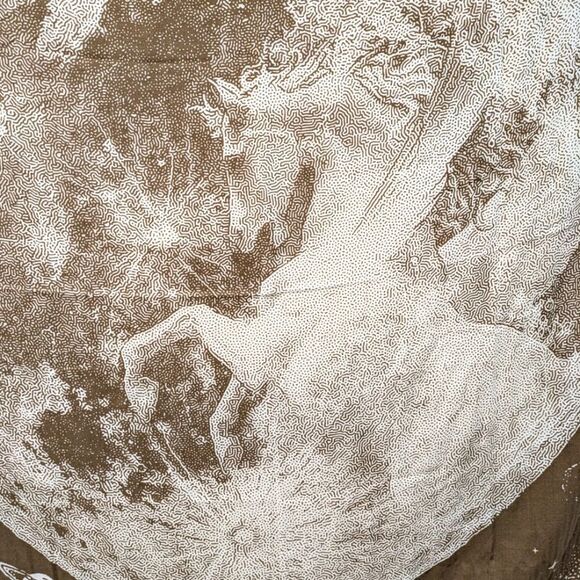 Hermes Carre 140 Carre Geant Cles De Lune Moonlight Pegasus Large Scarf Brown - Picture 2 of 9